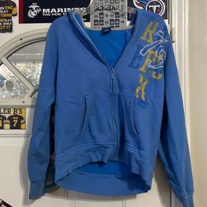 Reebok zip up hoodie. Has small stain on sleeve.